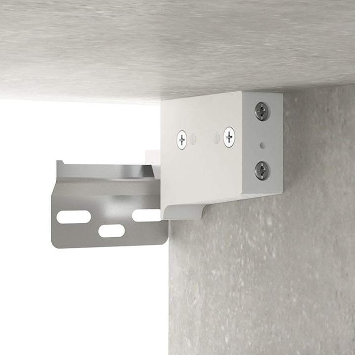 Dulap De Baie Montat Pe Perete, Gri Beton, 32X20X67 Cm