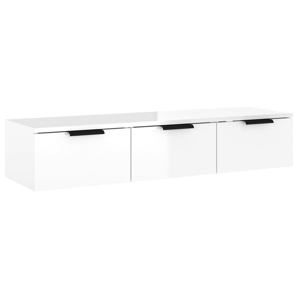 Dulap De Perete, Alb Extralucios, 102X30X20 Cm, Lemn Compozit