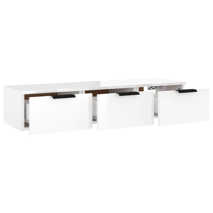 Dulap De Perete, Alb Extralucios, 102X30X20 Cm, Lemn Compozit