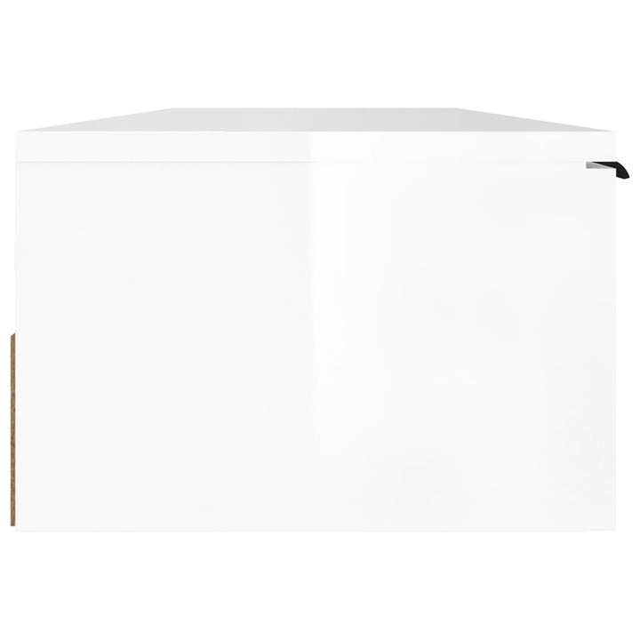 Dulap De Perete, Alb Extralucios, 102X30X20 Cm, Lemn Compozit