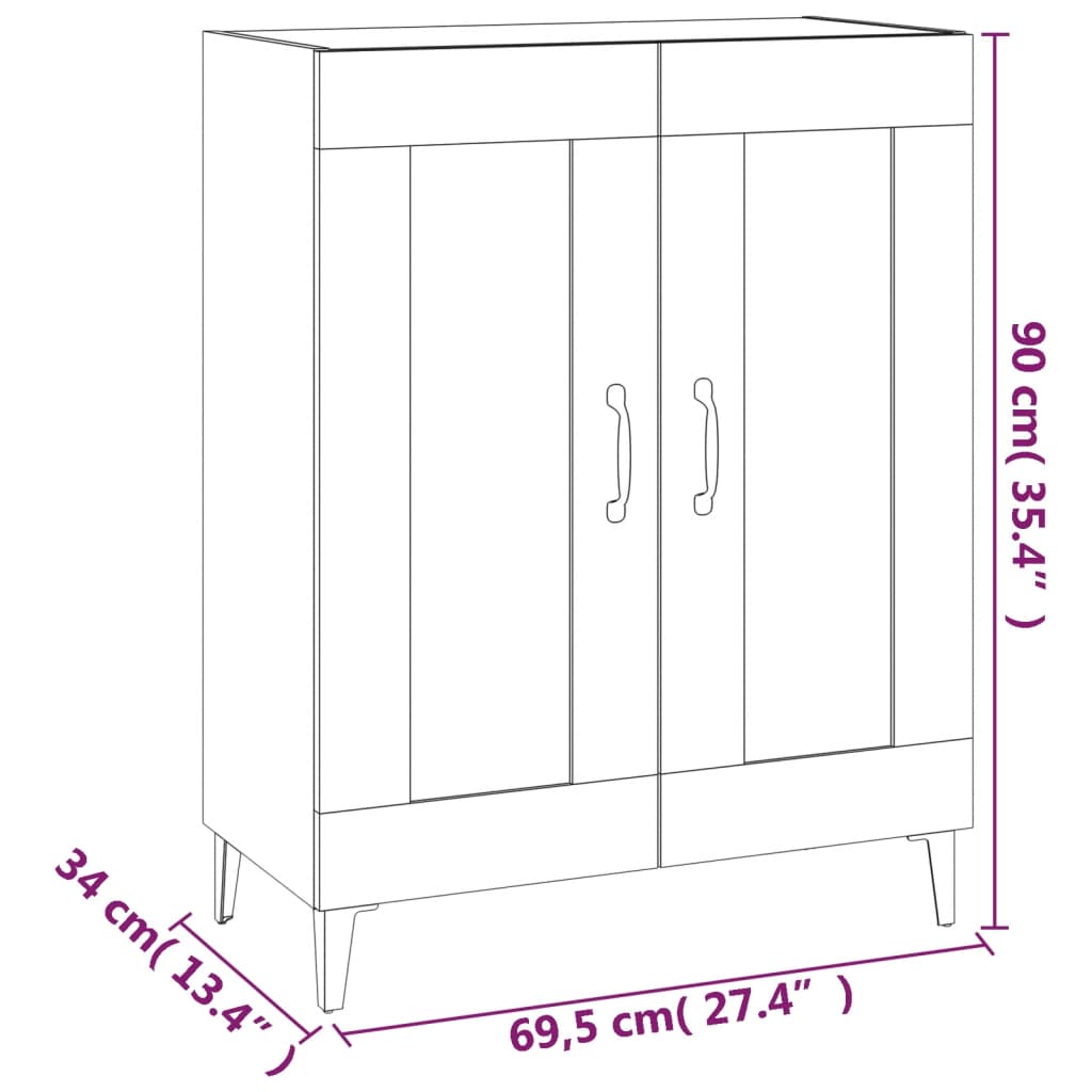 Dulap, , 69,5X34X90 Cm, Lemn Compozit