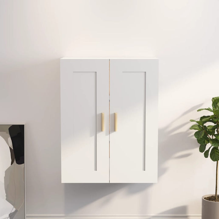 Dulap De Perete Alb Extralucios 69,5X32,5X90 Cm Lemn Prelucrat