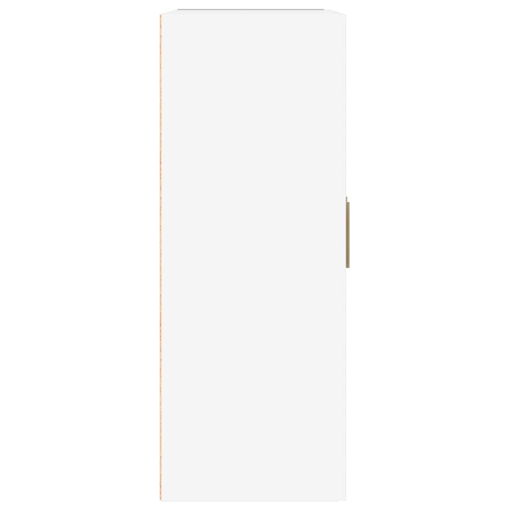 Dulap De Perete Alb Extralucios 69,5X32,5X90 Cm Lemn Prelucrat