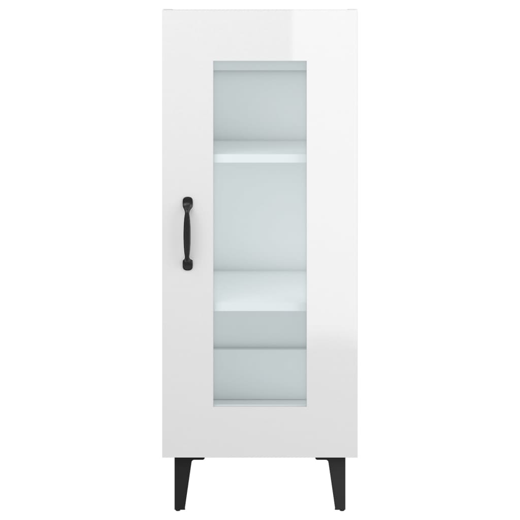 Dulap, Alb Extralucios, 34,5X34X90 Cm, Lemn Compozit