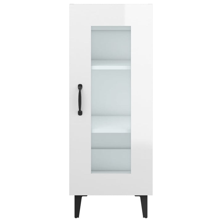 Dulap, Alb Extralucios, 34,5X34X90 Cm, Lemn Compozit