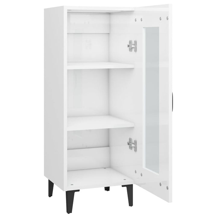 Dulap, Alb Extralucios, 34,5X34X90 Cm, Lemn Compozit