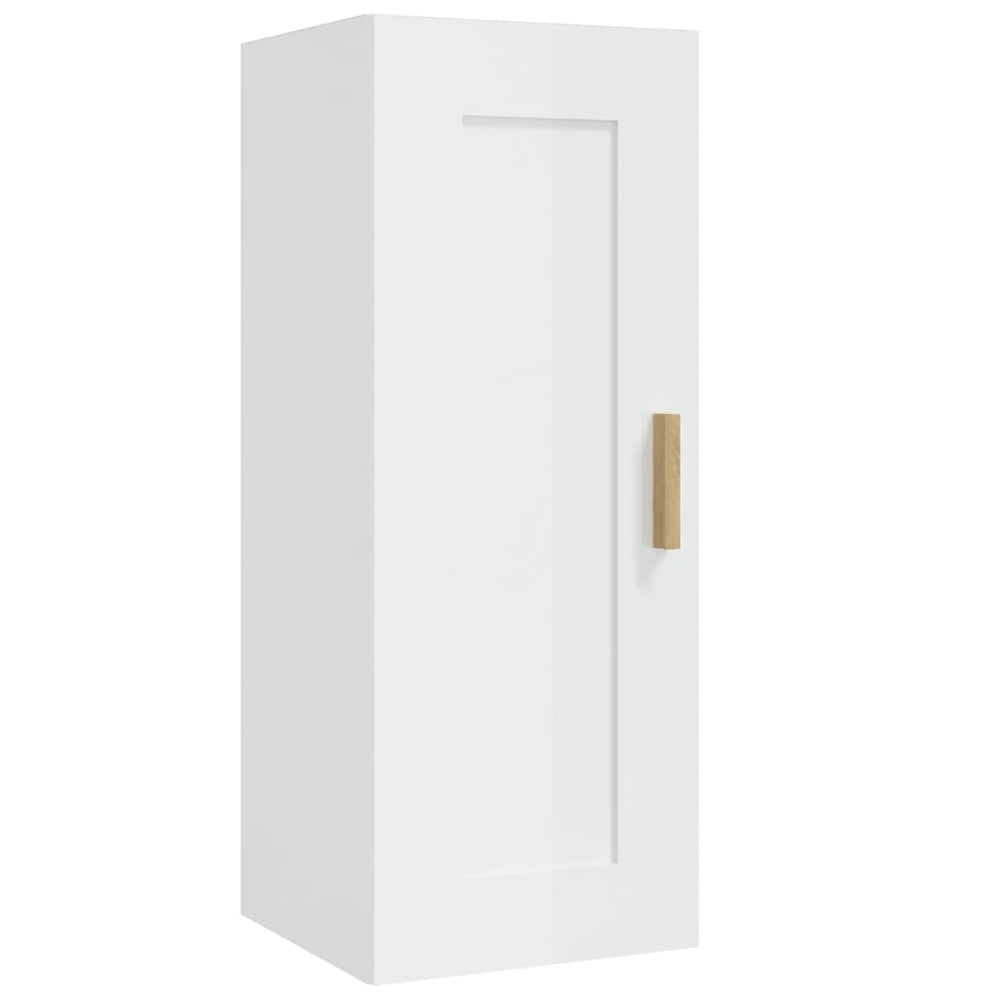 Dulap De Perete, Alb Extralucios, 35X34X90 Cm, Lemn Compozit