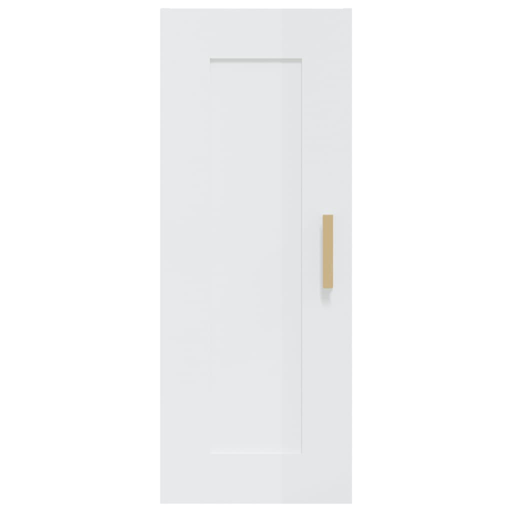 Dulap De Perete, Alb Extralucios, 35X34X90 Cm, Lemn Compozit