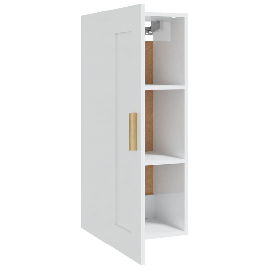 Dulap De Perete, Alb Extralucios, 35X34X90 Cm, Lemn Compozit