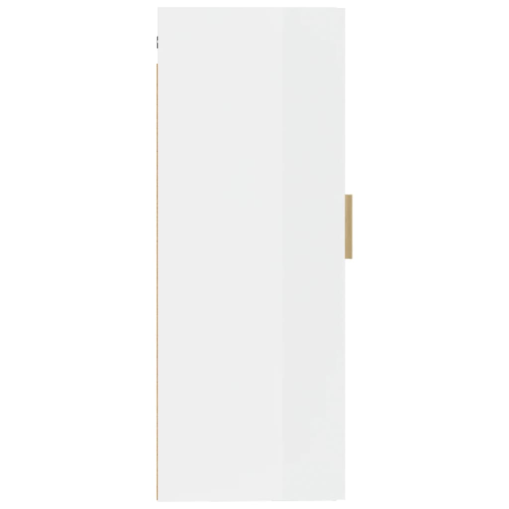 Dulap De Perete, Alb Extralucios, 35X34X90 Cm, Lemn Compozit