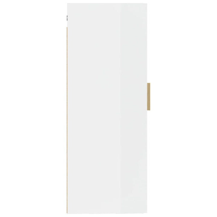 Dulap De Perete, Alb Extralucios, 35X34X90 Cm, Lemn Compozit