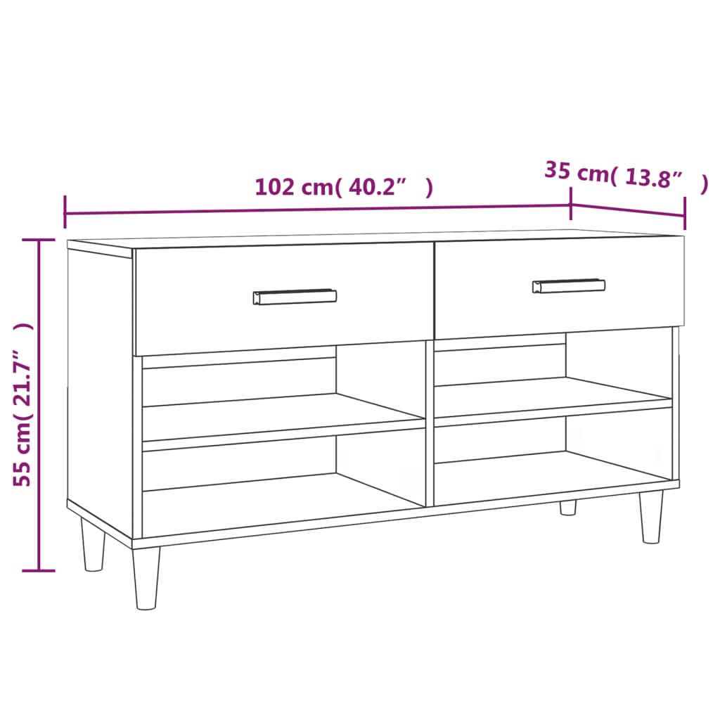 Pantofar, , 102X35X55 Cm, Lemn Compozit