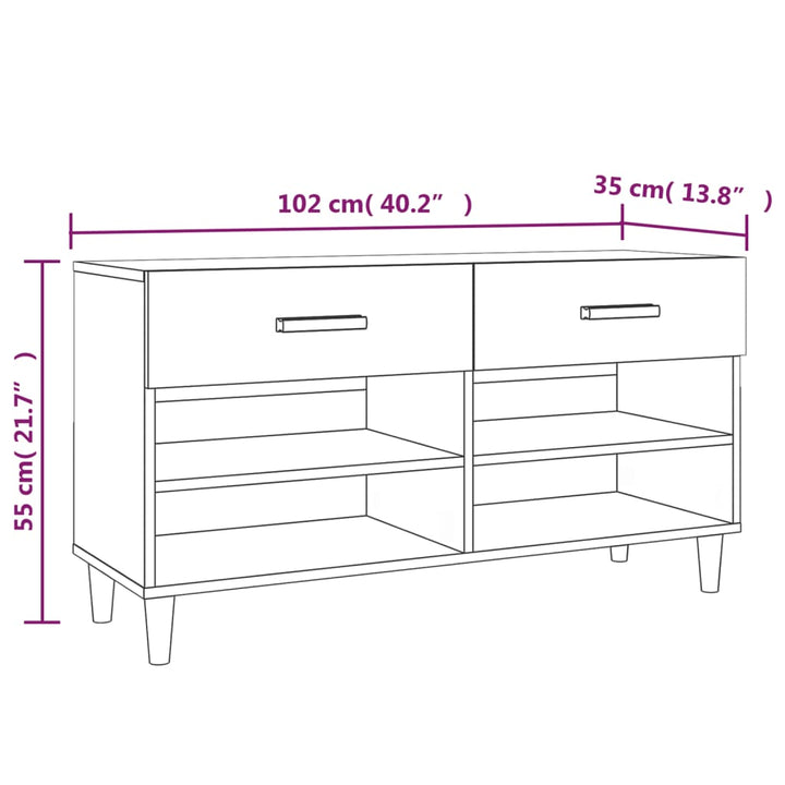 Pantofar, , 102X35X55 Cm, Lemn Compozit