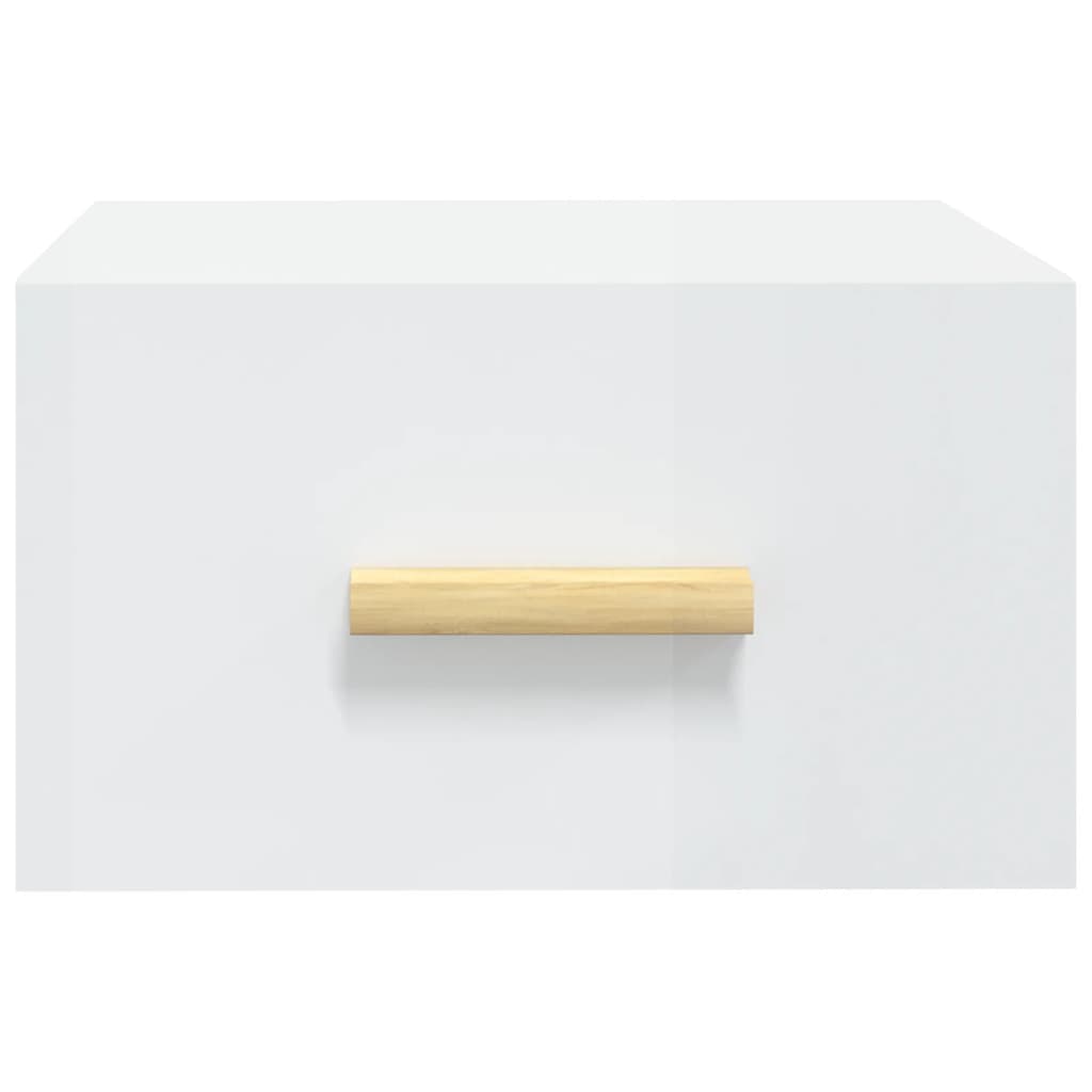Noptiere De Perete, 2 Buc., Alb Extralucios, 35X35X20 Cm