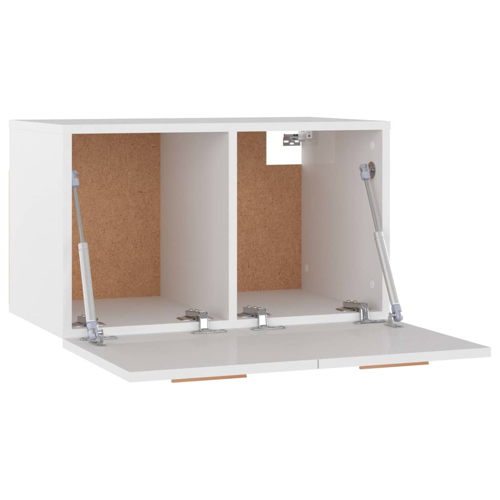 Dulap De Perete, Alb Extralucios, 60X36,5X35 Cm, Lemn Compozit