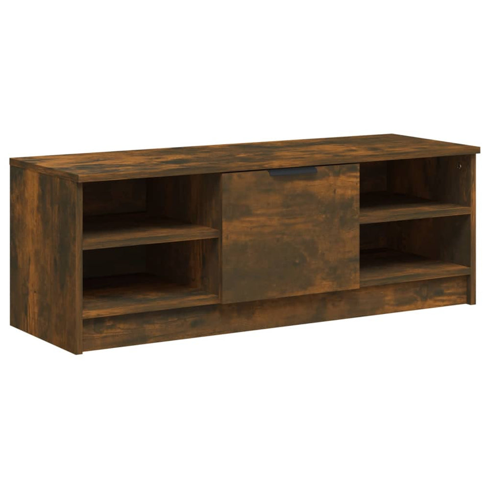 Comodă Tv, Stejar Fumuriu, 102X35,5X36,5 Cm, Lemn Compozit