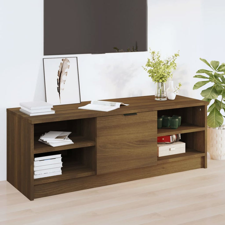 Comodă Tv, Stejar Fumuriu, 102X35,5X36,5 Cm, Lemn Compozit