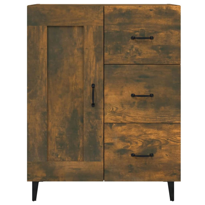 Dulap, Stejar Fumuriu, 69,5X34X90 Cm, Lemn Compozit