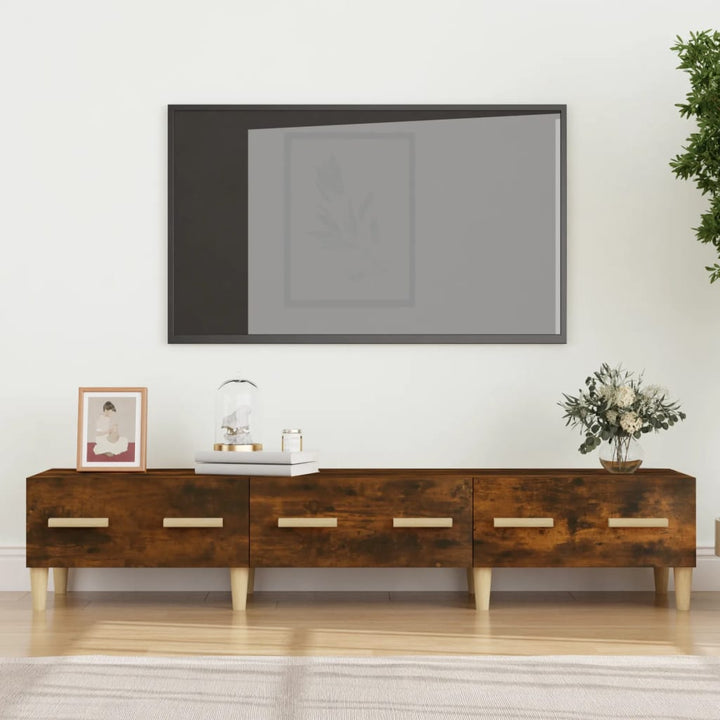 Comodă Tv, Stejar Maro, 150X34,5X30 Cm, Lemn Compozit