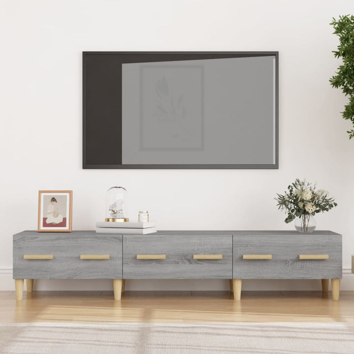 Comodă Tv, Stejar Maro, 150X34,5X30 Cm, Lemn Compozit