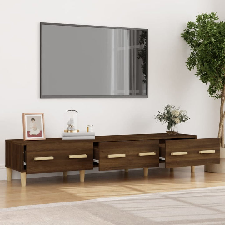 Comodă Tv, Stejar Maro, 150X34,5X30 Cm, Lemn Compozit