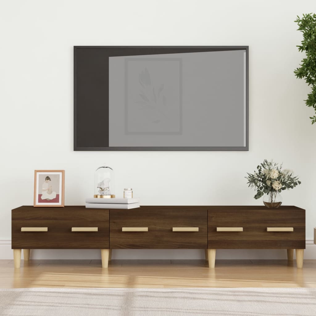 Comodă Tv, Stejar Maro, 150X34,5X30 Cm, Lemn Compozit