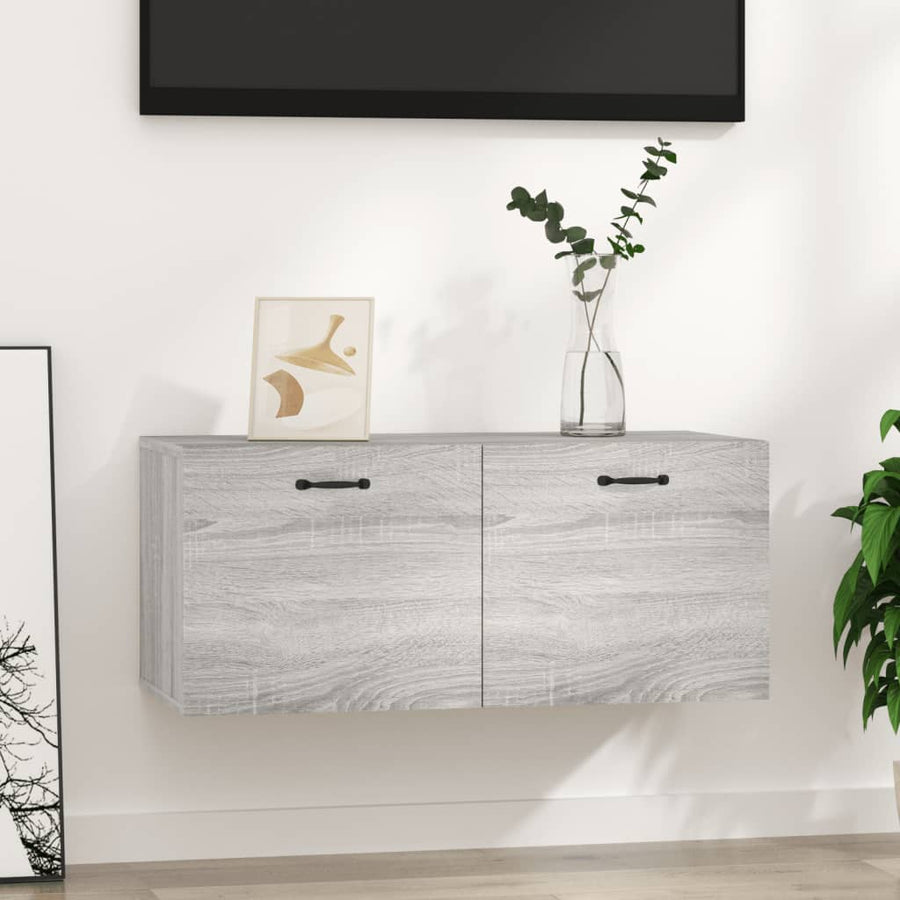 Dulap De Perete, Gri Sonoma, 80X36,5X35 Cm, Lemn Compozit