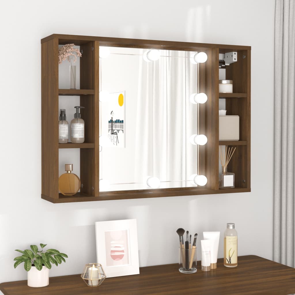 Dulap Cu Oglindă Și Led, , 76X15X55 Cm
