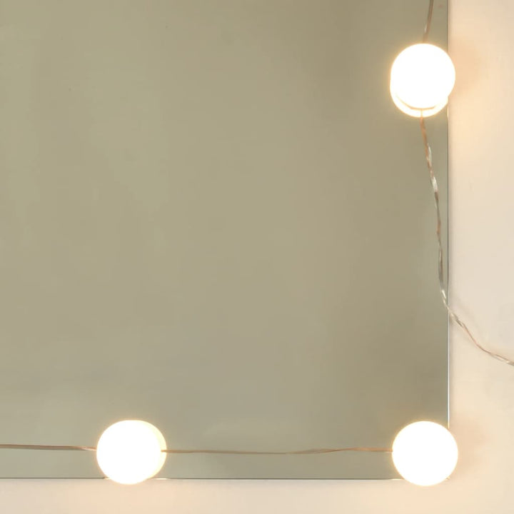 Dulap Cu Oglindă Și Led, Stejar Maro, 90X31,5X62 Cm