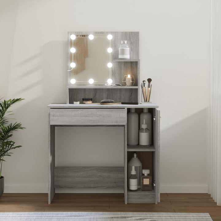 Masă De Toaletă Cu Led, , 86,5X35X136 Cm