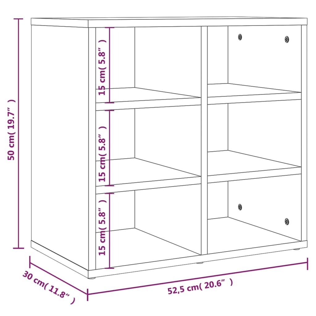 Pantofare, 2 Buc., Gri Sonoma, 52,5X30X50 Cm