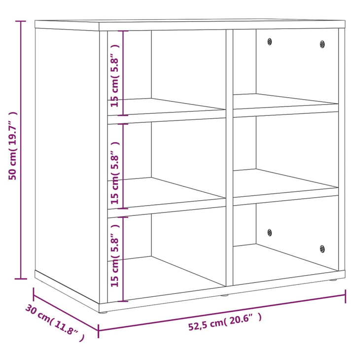 Pantofare, 2 Buc., Gri Sonoma, 52,5X30X50 Cm