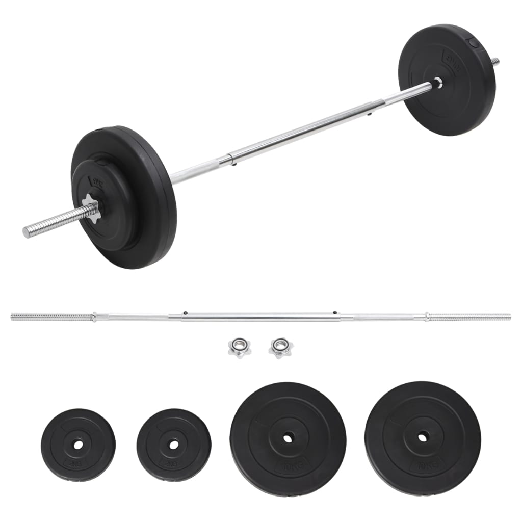 Set Halteră Ondulată Cu Greutăți, 90 Kg