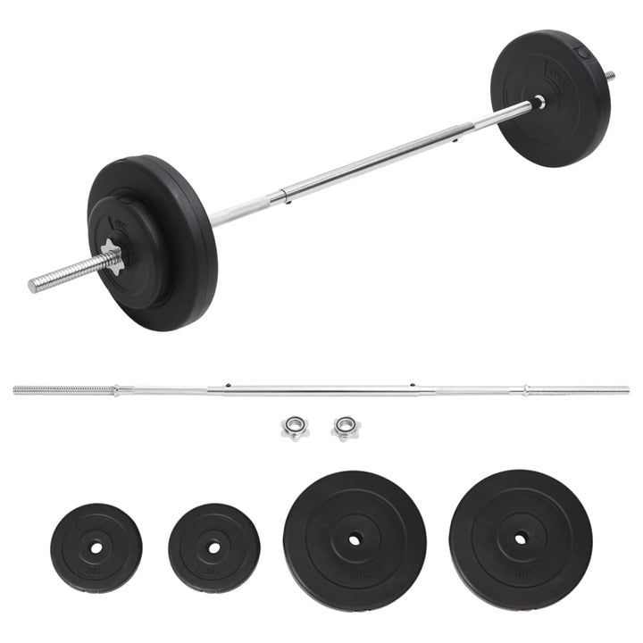 Set Halteră Ondulată Cu Greutăți, 90 Kg