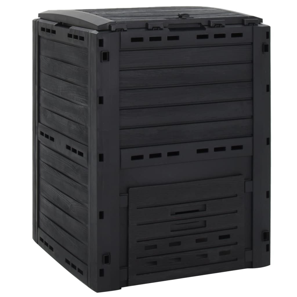 Compostor De Grădină, Negru, 280 L, Polipropilenă
