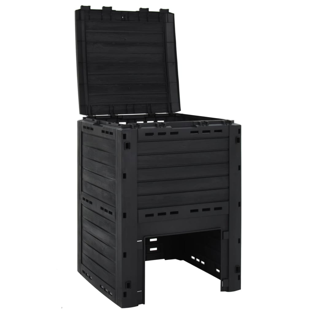 Compostor De Grădină, Negru, 280 L, Polipropilenă