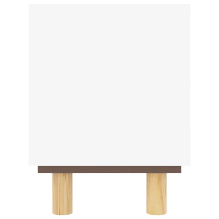 Comodă Tv, , 80X30X40 Cm, Lemn Masiv Pin Și Ratan Natural