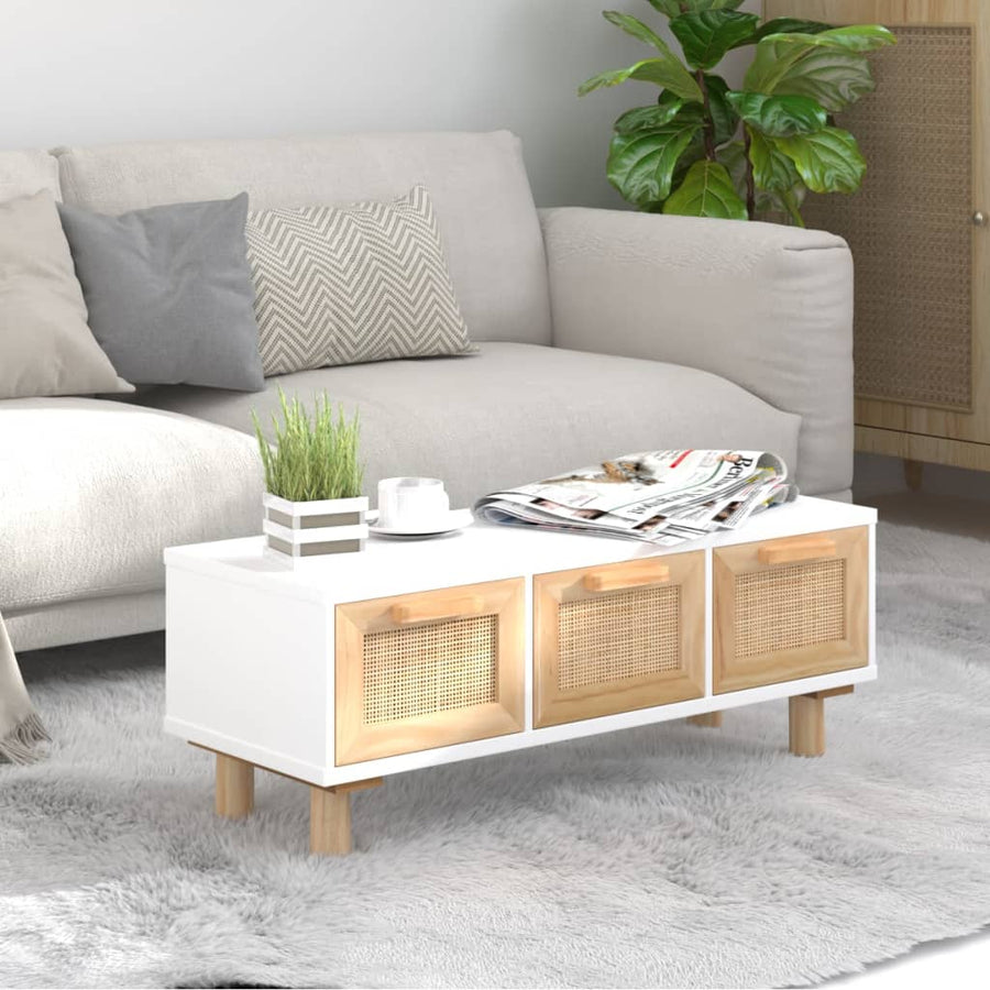 Măsuță De Cafea 80X40X30 Cm Lemn Prelucrat&Lemn Masiv Pin