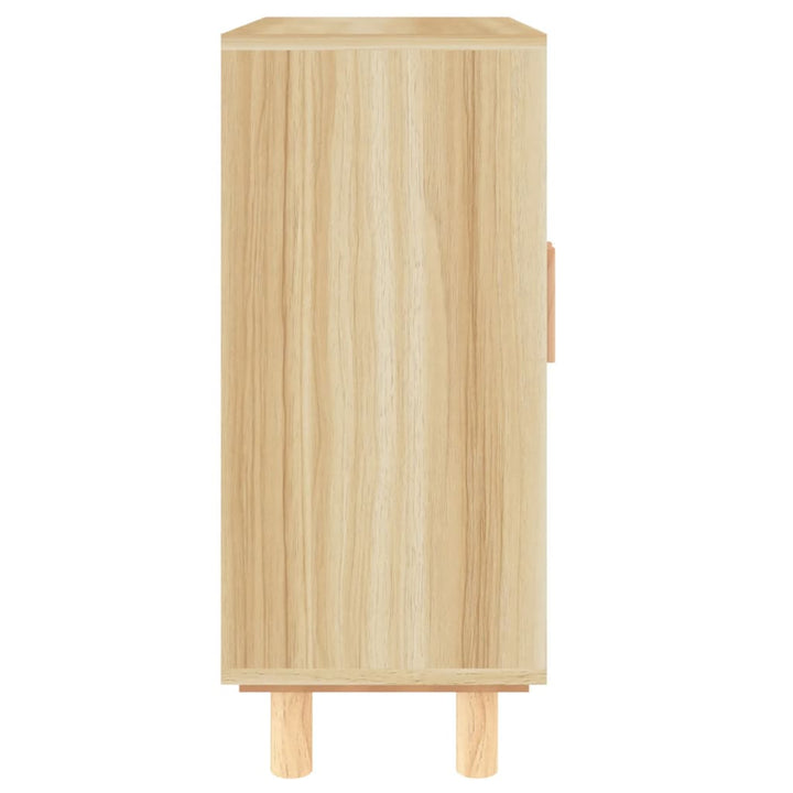 Servantă, , 60X30X70 Cm, Lemn Masiv Pin Și Ratan Natural