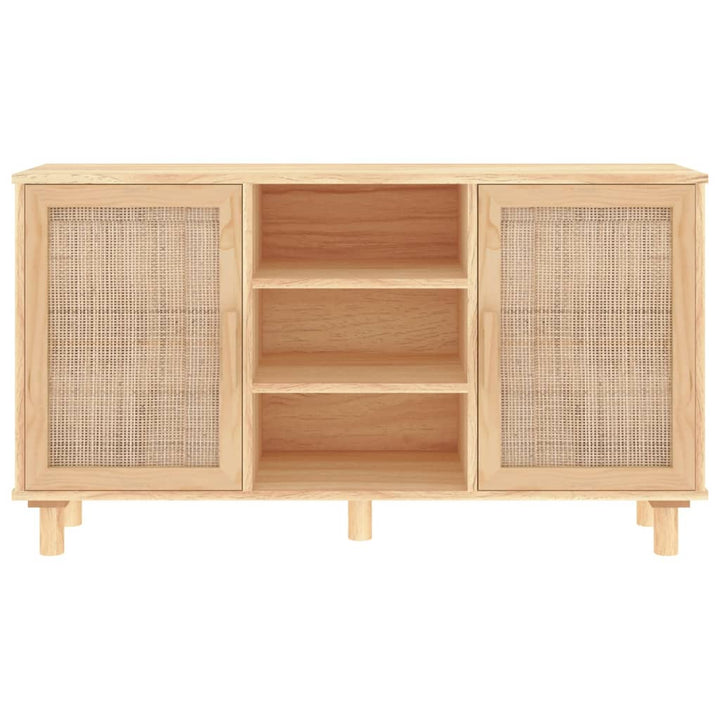 Servantă, , 105X30X60 Cm, Lemn Masiv Pin Și Ratan Natural