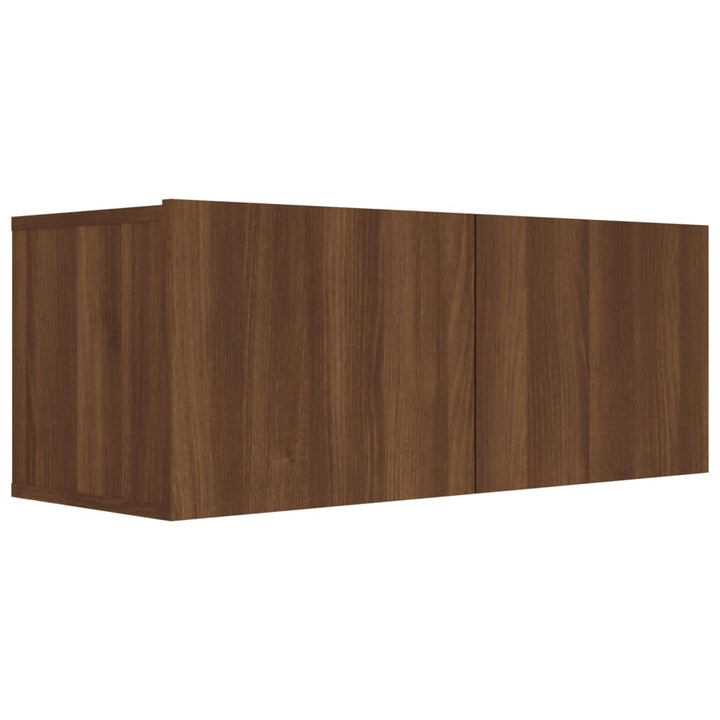Set Comode Tv, 7 Piese, Stejar Maro, Lemn Compozit