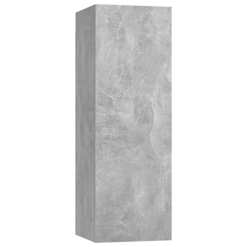 Set Dulap Tv, 6 Piese, Gri Beton, Lemn Prelucrat