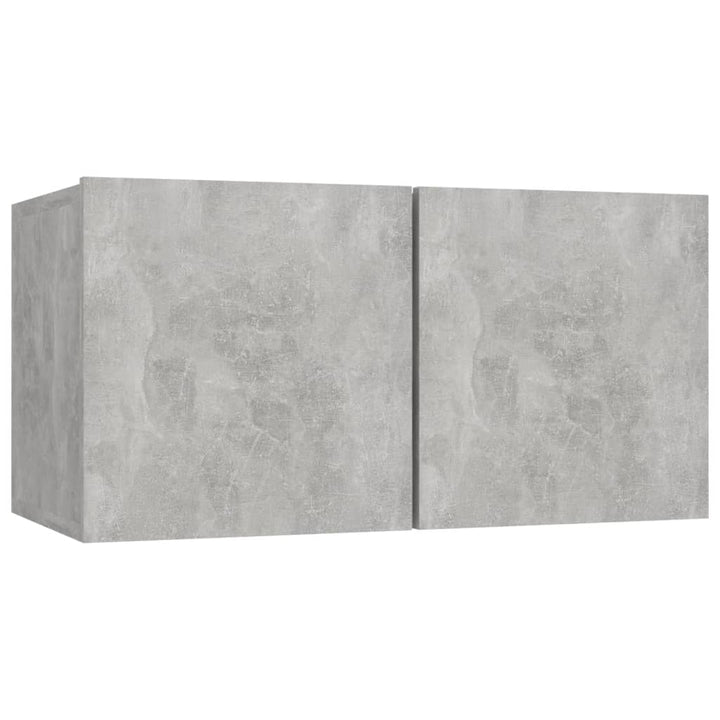 Set Dulap Tv, 6 Piese, Gri Beton, Lemn Prelucrat