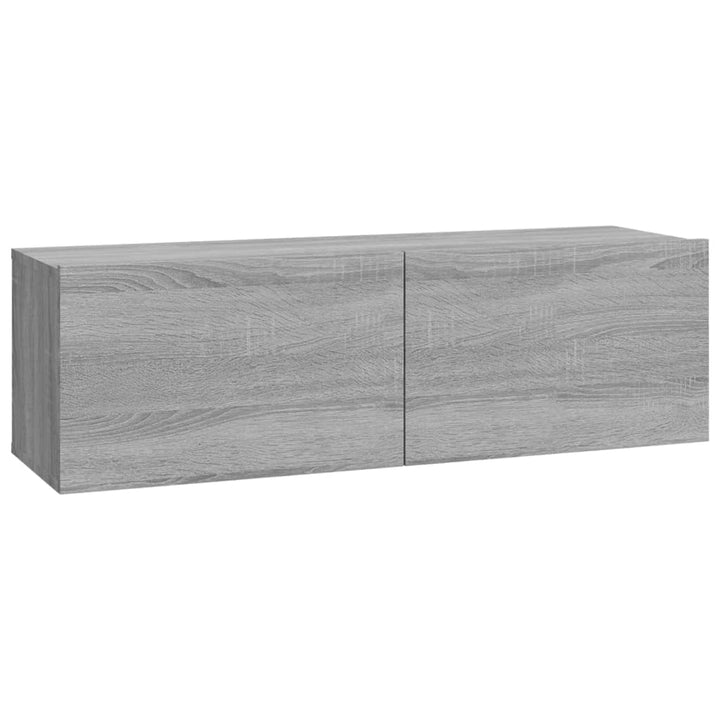 Set Comode Tv, 7 Piese, Gri Sonoma, Lemn Compozit