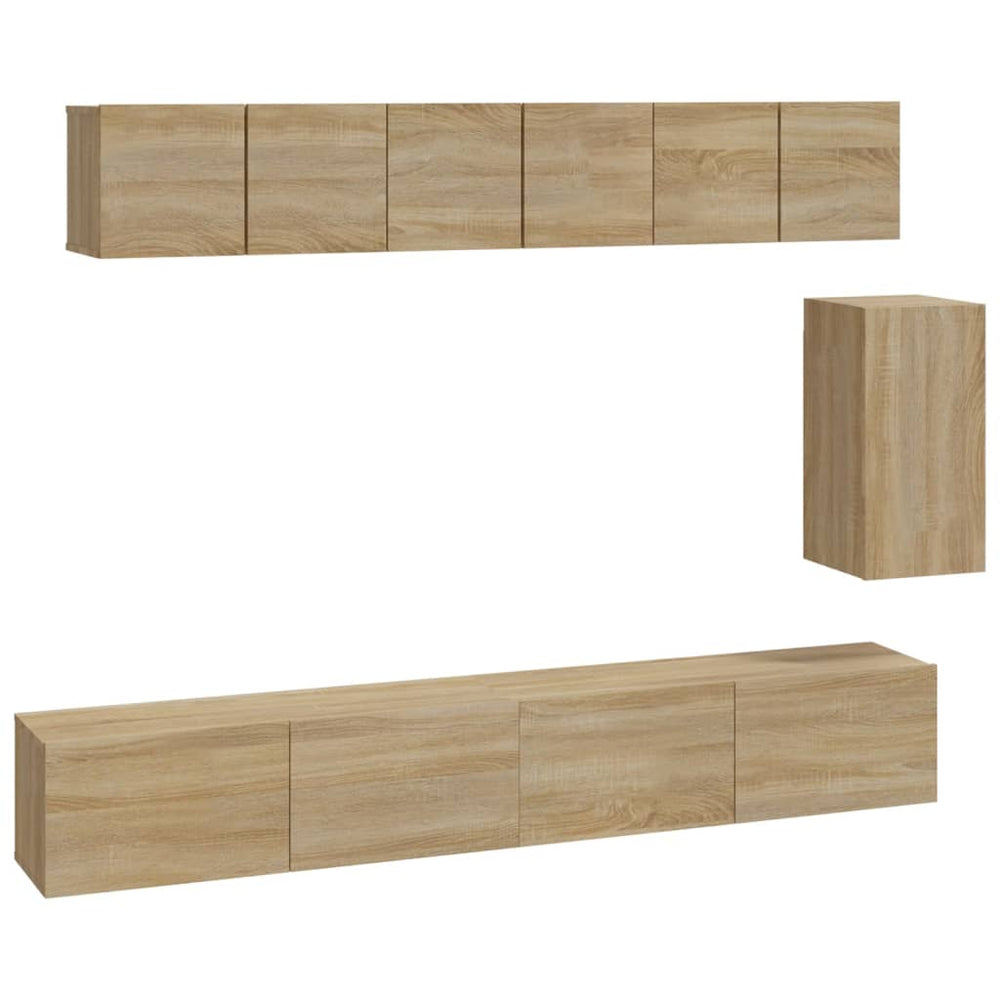 Set Dulap Tv, 6 Piese, , Lemn Prelucrat