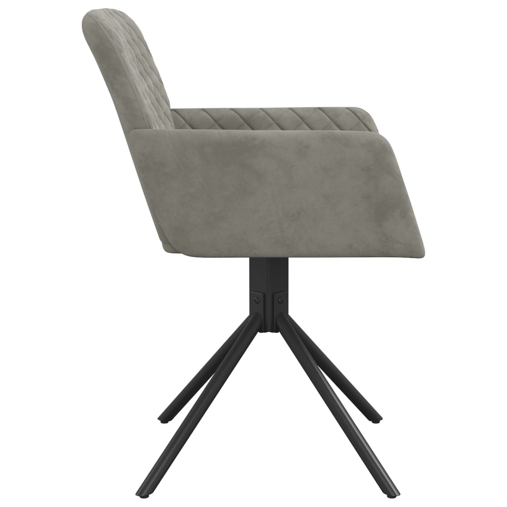 Scaune Rotative De Bucătărie, 2 Buc., , Catifea