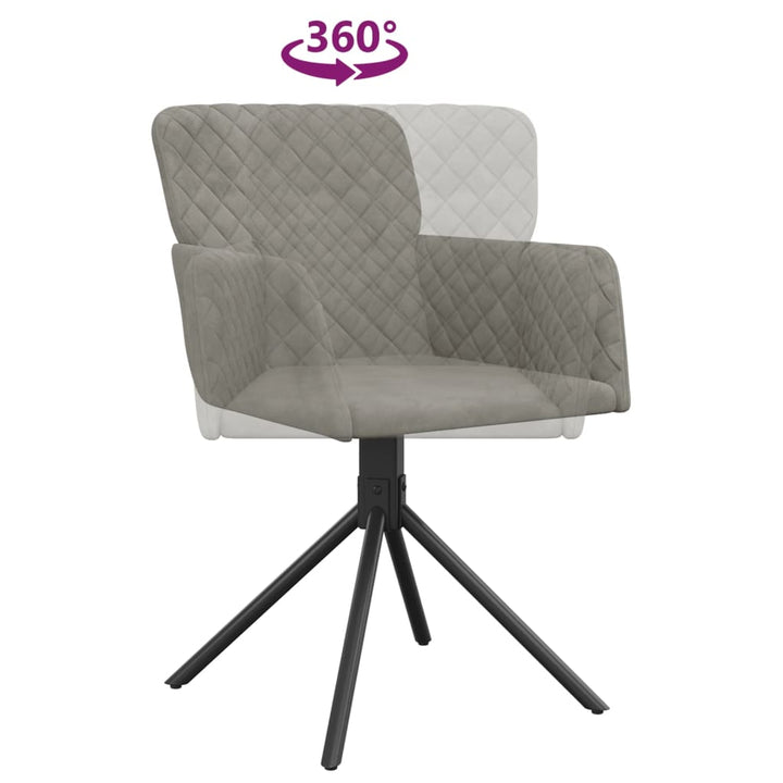 Scaune Rotative De Bucătărie, 2 Buc., , Catifea