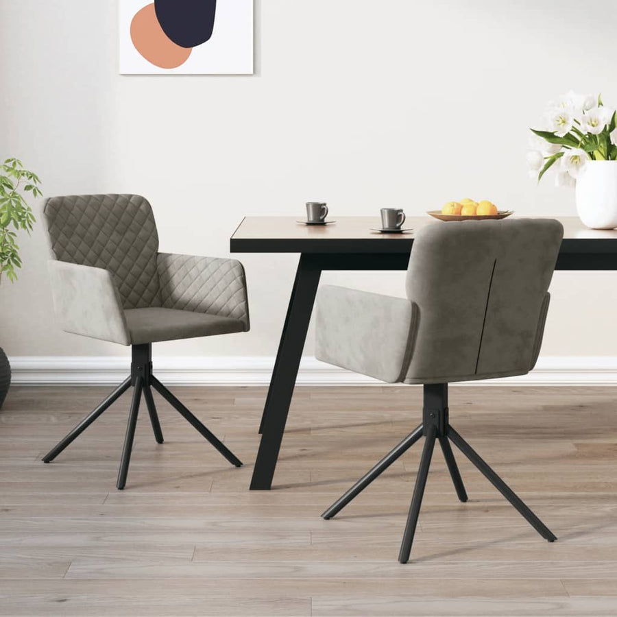 Scaune Rotative De Bucătărie, 2 Buc., , Catifea