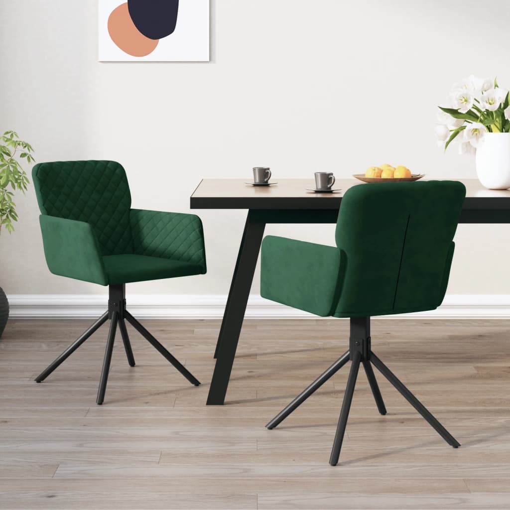 Scaune Rotative De Bucătărie, 2 Buc., , Catifea