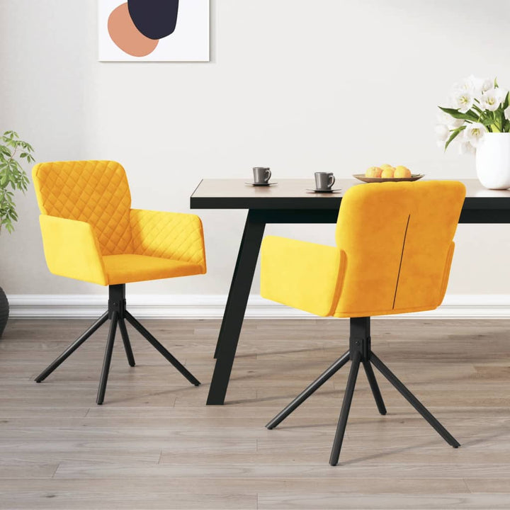 Scaune Rotative De Bucătărie, 2 Buc., , Catifea